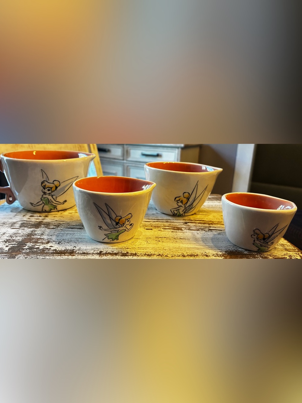 Disney Ceramic Nested Measuring  Bowls & Pouring Cups - Tinker Bell